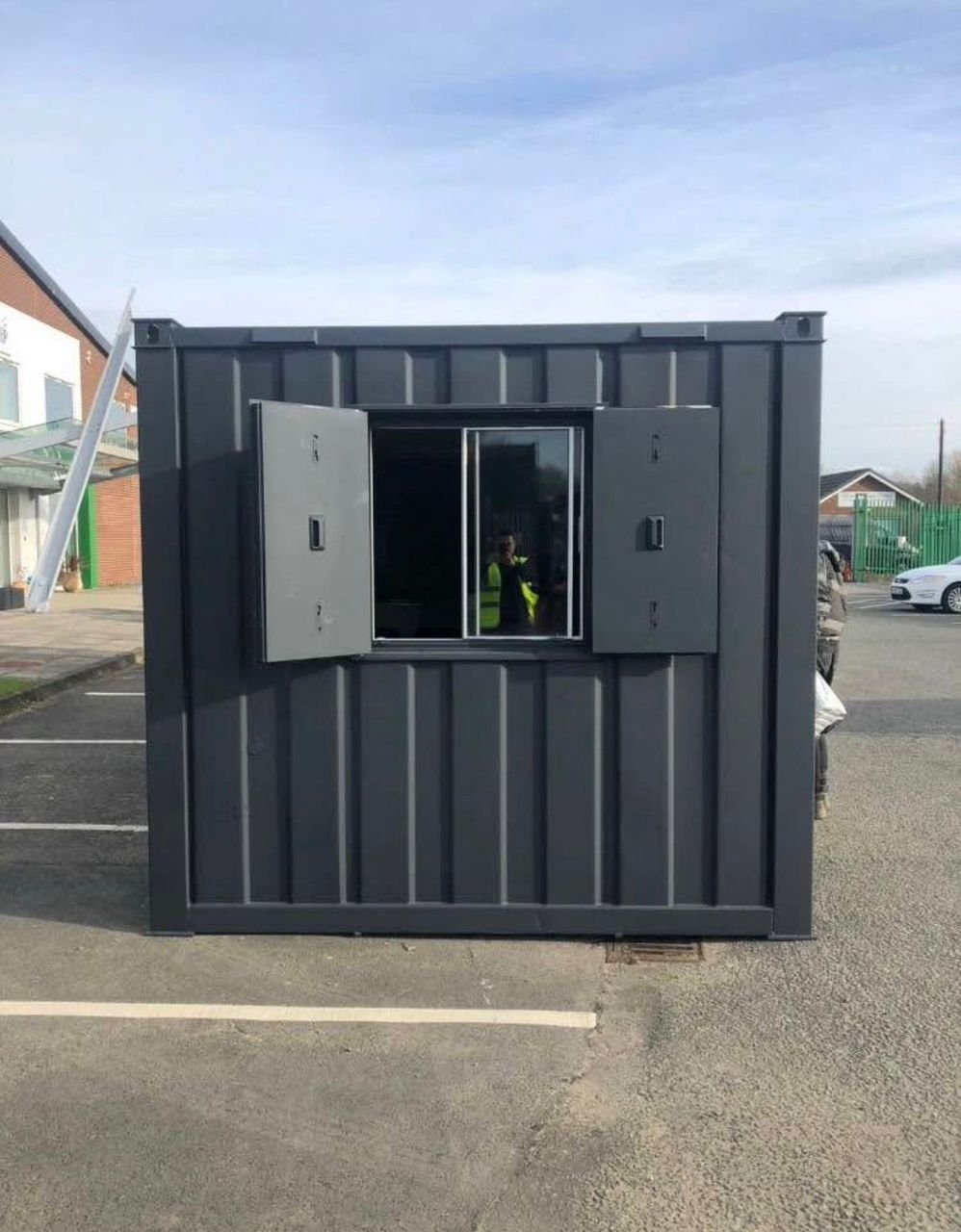 24ft Shipping Container Office with Toilet